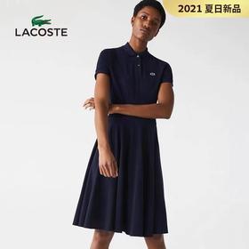 LACOSTE法国鳄鱼女装时尚气质修身短袖POLO连衣裙女EF1682-98
