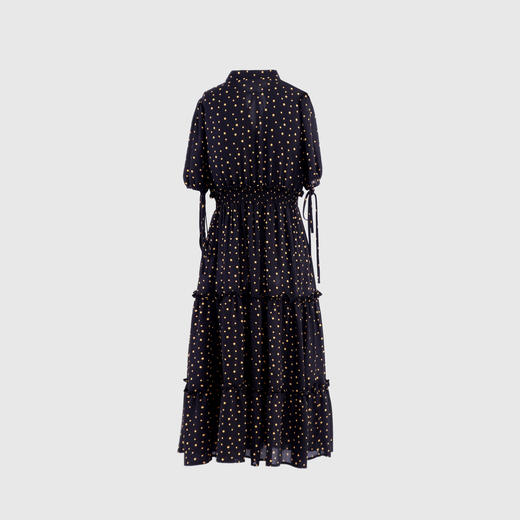 法式复古抽褶连衣裙 商品图3