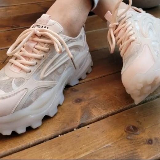 西村名物2021夏新款网面女款老爹鞋ins厚底果 冻底X21AM16001 商品图1