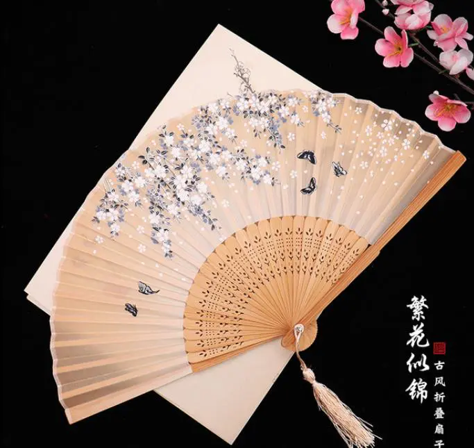 扇子 夏季中国风古风汉服绢扇折扇