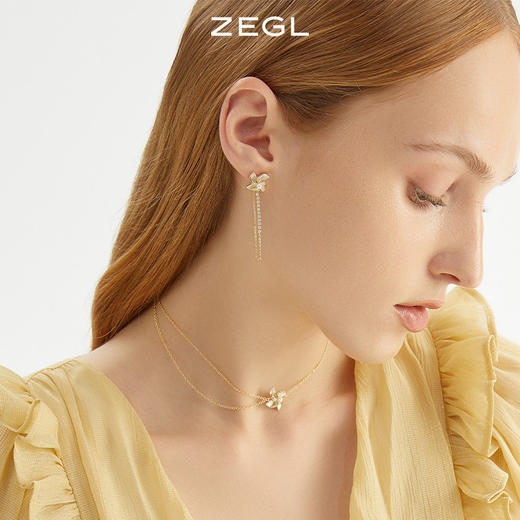 ZEGL设计师风的童话流苏风车耳环女气质耳钉925银针耳饰一款两戴 商品图1