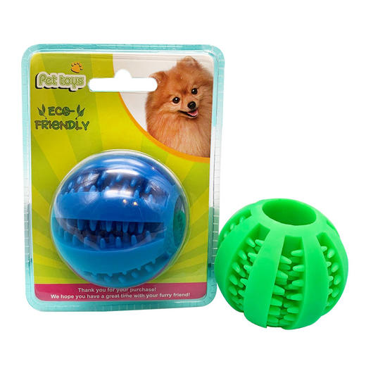 宠物橡胶洁齿球狗狗磨牙玩具卡壳装耐咬洁齿漏食球 宠物训练玩具 商品图4