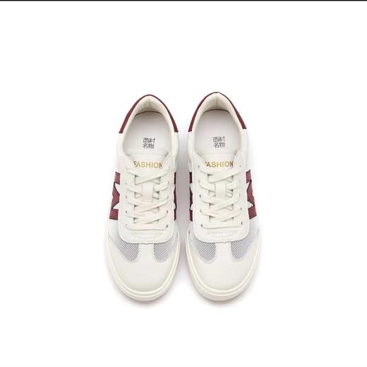 西村名物2021夏新款复古女小白鞋阿甘网面运动鞋T21CM32831 商品图3