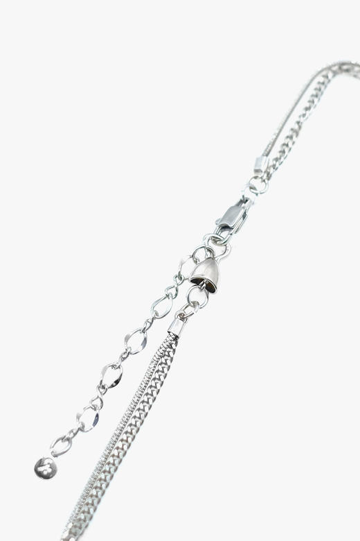 21AW TABOO｜愚人船  别针系列 - 双别针v形吊坠项链 商品图3