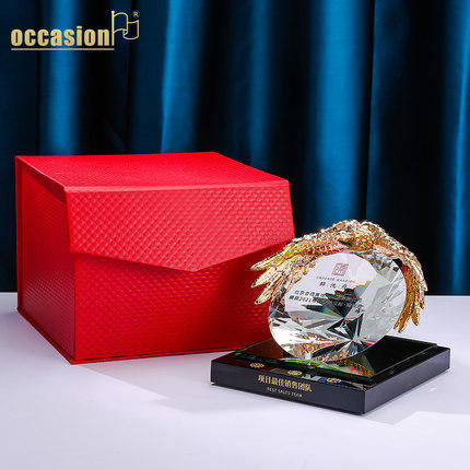 奖杯diy定制水晶纪念定做高档大气荣誉表彰优秀团队奖品老鹰奖牌 商品图4