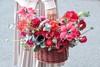 Flowerbene【花有独钟】私人订制红色系鲜花手提花篮 商品缩略图0