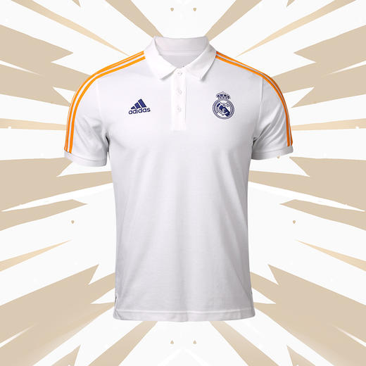 正品ADIDAS阿迪达斯21-22赛季皇马运动训练polo衫男GR4242 商品图0
