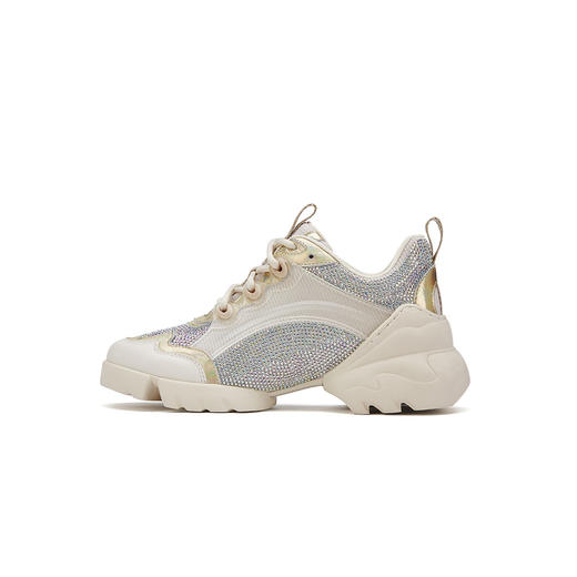 21新款绑带重工镶钻老爹鞋女休闲运动鞋增高厚底舒适女单鞋T21AM15521 商品图2