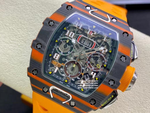 理查德米勒 RM11-03 高颜值 限量版🔥RM011全球一表难求📈 他来咯 不限量，搭载全自动7750计时机械机芯 尺寸40x50x16mm 采用高品质NTPT碳纤维打造的壳套 商品图5