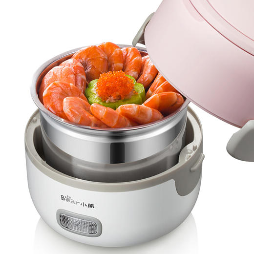 小熊（Bear） 电热饭盒 插电可加热不锈钢内胆 1.2L DFH-B14S3 商品图2