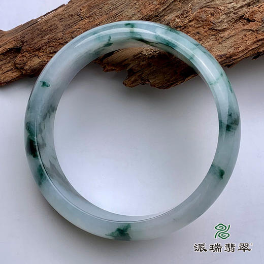 派瑞翡翠 翡翠手镯 糯种 飘花 商品图4