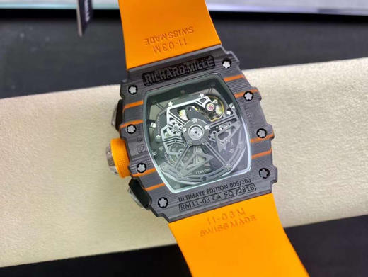 理查德米勒 RM11-03 高颜值 限量版🔥RM011全球一表难求📈 他来咯 不限量，搭载全自动7750计时机械机芯 尺寸40x50x16mm 采用高品质NTPT碳纤维打造的壳套 商品图11