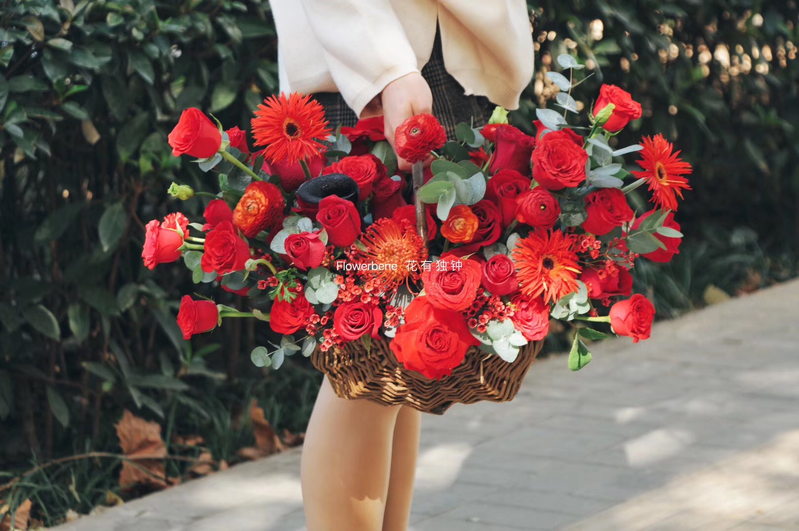 Flowerbene【花有独钟】私人定制 手提花篮