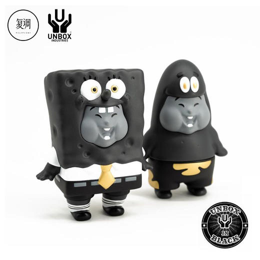 现货 Unbox 肥仔 全黑版 海绵宝宝 派大星 Chubby Chunk 潮玩 商品图4