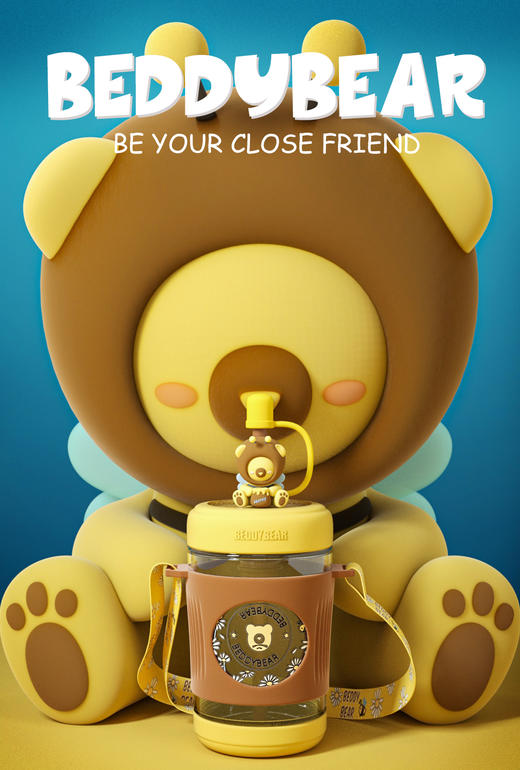 【品牌直发】【杯具熊冷萃吸管杯】550ml 夏季儿童学生防摔卡通杯 婴儿便携水壶 商品图6