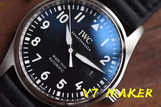 V7厂神器重磅力推，良心升级IWC飞行员马克十八系列级副本V2升级如下：1.秒针针孔升级同步原装小帽子结构 商品图1