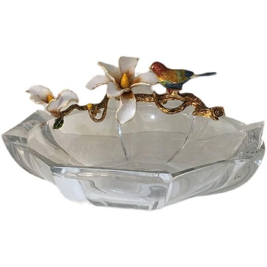 轻奢水晶水果盘客厅家用创意果盘珐琅彩工艺品现代家居摆件 时尚 摆件 商品图5