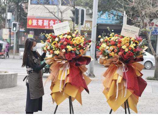 （赚他一个亿）高端巨型开业花篮1对 商品图3