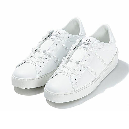 VALENTINO华伦天奴 女士白色铆钉休闲运动鞋 白色 UW2S0A01 YEK 商品图3