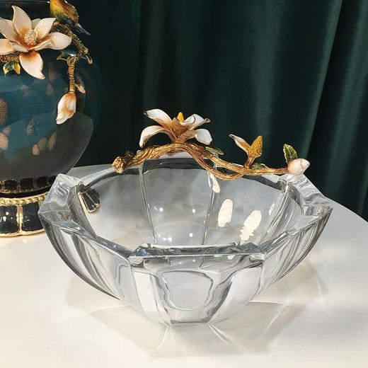 轻奢水晶水果盘客厅家用创意果盘珐琅彩工艺品现代家居摆件 时尚 摆件 商品图1
