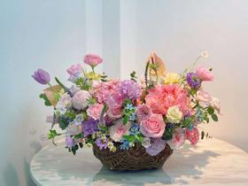 Flowerbene【花有独钟】私人订制甜蜜之恋鲜花花篮