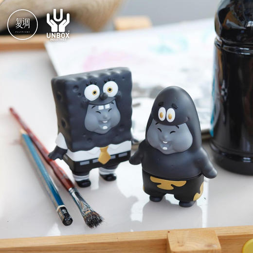 现货 Unbox 肥仔 全黑版 海绵宝宝 派大星 Chubby Chunk 潮玩 商品图2