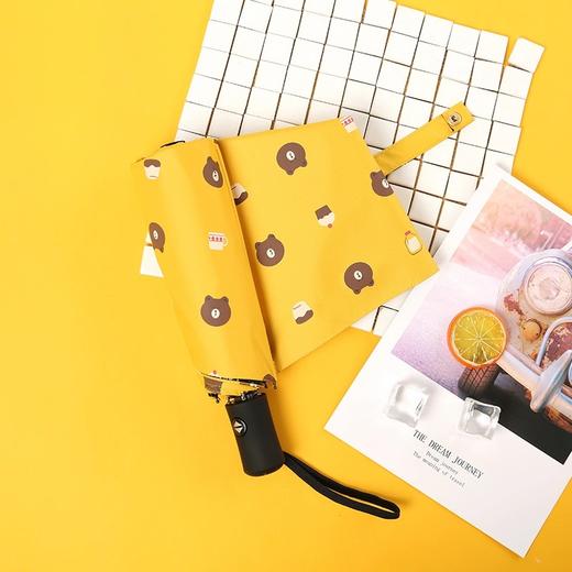 【颜值爆表！小巧灵动“掌中伞”】全自动折叠两用晴雨伞，轻巧结实耐用，迷你超萌小熊图案，让生活多点乐趣，防紫外线折叠遮阳伞防晒太阳伞 商品图4