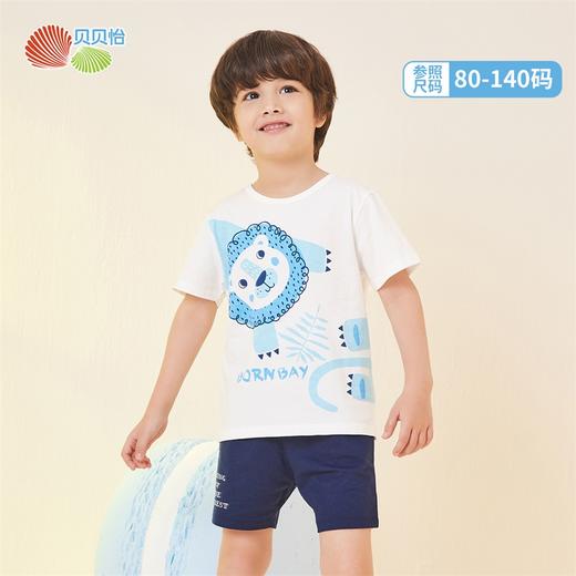 贝贝怡夏季男童运动短袖短裤套装212T2279
 商品图3
