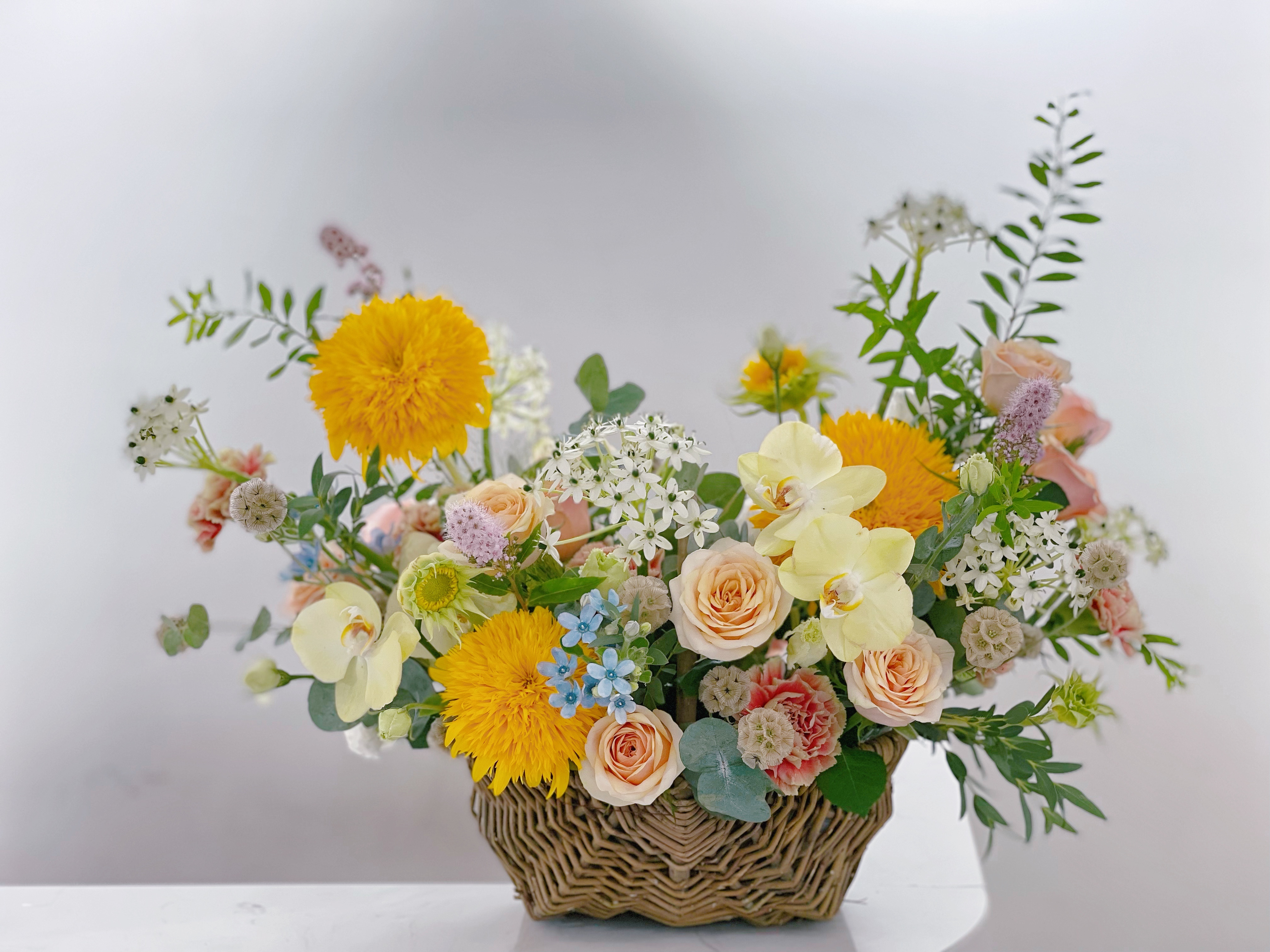 Flowerbene【花有独钟】私人定制 鲜花手提篮