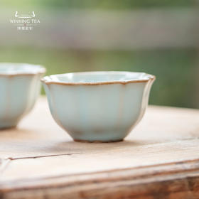 问鼎敬贤汝瓷解语花杯对杯