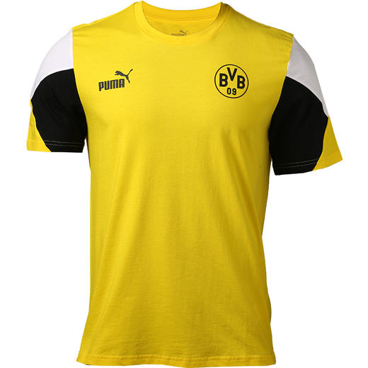 正品PUMA/彪马多特蒙德球迷运动休闲训练短袖T恤764313-01 商品图4