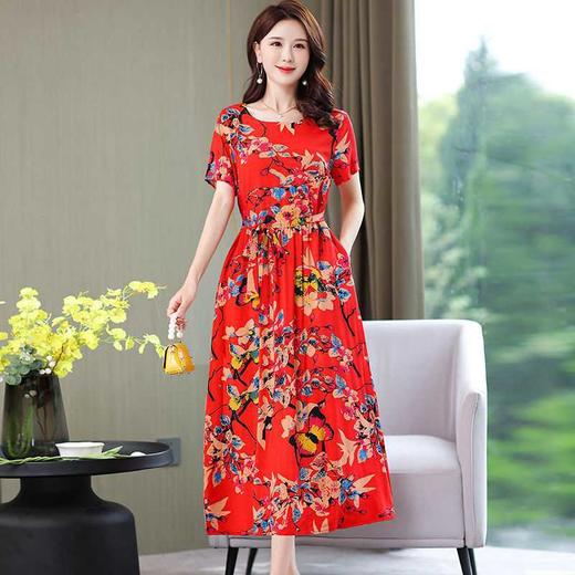 AA  AP法式花色大码爆款绵绸棉麻连衣裙【爆款预售下单7天内发货】 商品图5