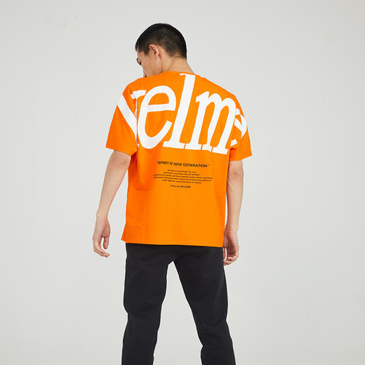 卡尔美夏季新款休闲短袖大LOGO印花情侣T宽松舒适圆领上衣潮 商品图1