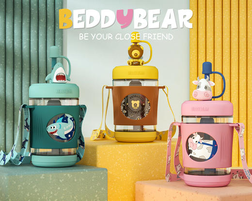 【品牌直发】【杯具熊冷萃吸管杯】550ml 夏季儿童学生防摔卡通杯 婴儿便携水壶 商品图8