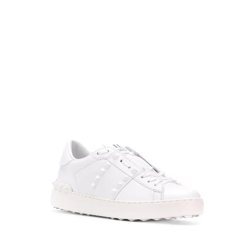 VALENTINO华伦天奴 女士白色铆钉休闲运动鞋 白色 UW2S0A01 YEK 商品图2