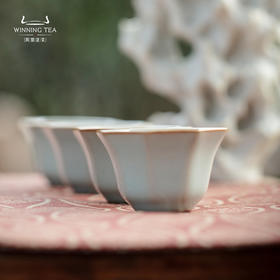 问鼎敬贤汝瓷知君心杯对杯