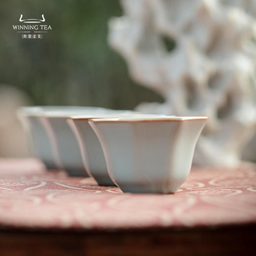 问鼎敬贤汝瓷知君心杯对杯 商品图0