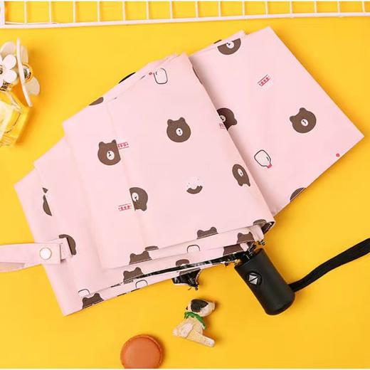 【颜值爆表！小巧灵动“掌中伞”】全自动折叠两用晴雨伞，轻巧结实耐用，迷你超萌小熊图案，让生活多点乐趣，防紫外线折叠遮阳伞防晒太阳伞 商品图2