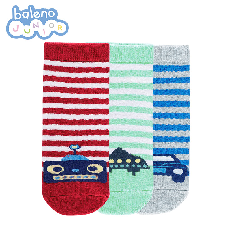【1双装】Baleno班尼路童装 儿童袜子女童长筒袜男宝宝长袜棉 印花长袜地