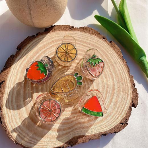 【水果蔬菜小号抓夹】可爱少女ins水果发夹森系顶夹发抓头饰时尚饰品 商品图0