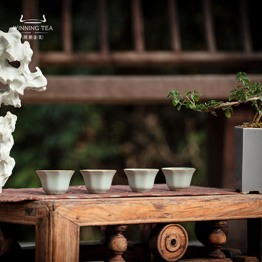 问鼎敬贤汝瓷知君心杯对杯 商品图1