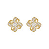 【四叶草小香风设计感】925银耳钉微镶镂空花朵耳环女耳饰时尚饰品 商品缩略图4