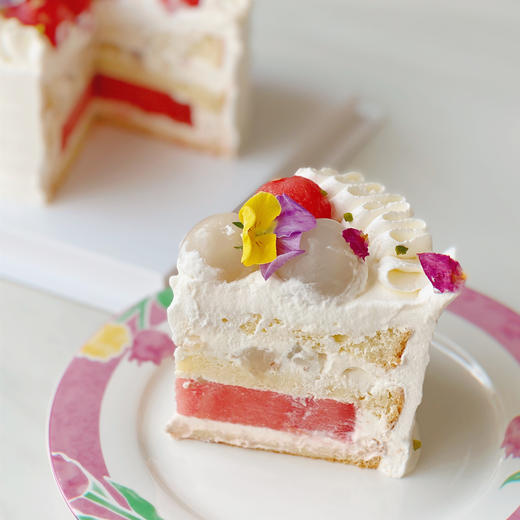 夏日限定【仅在8月1日前售卖】玫瑰荔枝西瓜 · 奶油蛋糕 商品图1