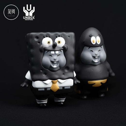 现货 Unbox 肥仔 全黑版 海绵宝宝 派大星 Chubby Chunk 潮玩 商品图1