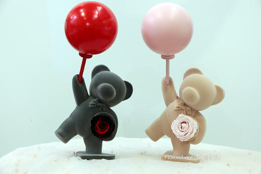 Flowerbene【花有独钟】私人订制永生花告白气球熊 商品图0