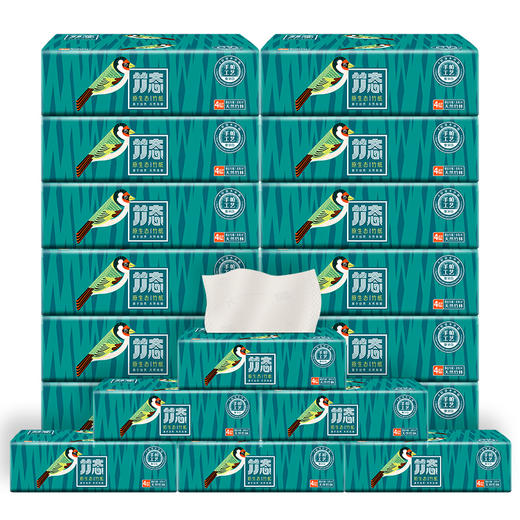 积分兑换—竹态象牙白压纹软抽抽纸4层70抽12包*2箱 商品图3