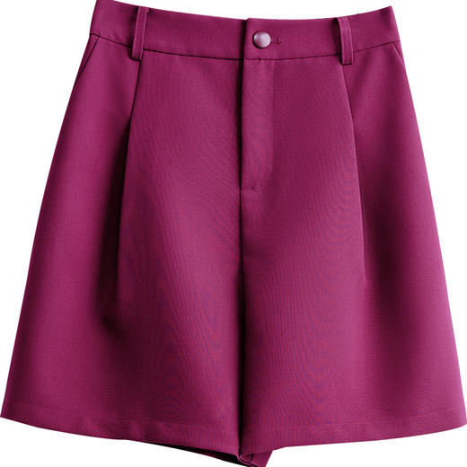 欧芮儿西装短裤女薄款2021新款高腰宽松阔腿直筒a字休闲裤子 商品图3