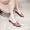 【服饰鞋包】布面穆勒鞋女士时尚简约粗跟尖头凉鞋 商品缩略图3