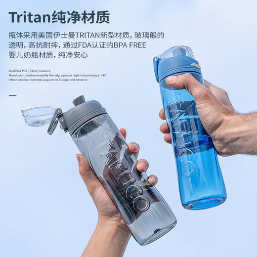 日本-泰福高夏季随手杯便携大容量户外水杯学生塑料简约男士杯子 商品图2