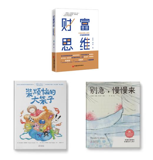 【周昊老师精选推荐书单】少儿绘本套装（7岁以下）：财富思维+装烦恼的大袋子+别急慢慢来 商品图0